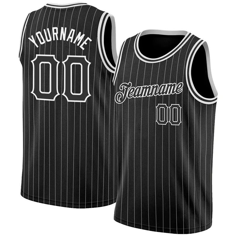 Custom Men Basketball Jerseys 3D Print Pinstripe Pattern Team Uniform Summer Quick Dry Sleeveless Tank Tops Men Sport Gym Vests