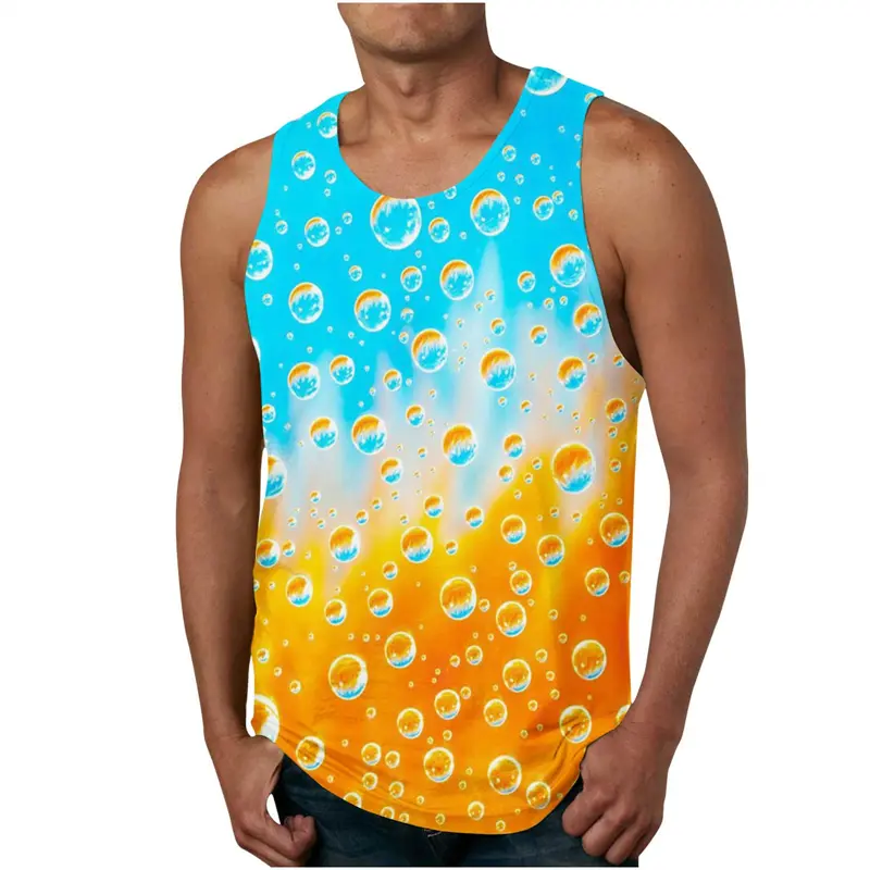 Men's Tank Tops Water Drop 3D Vest Men Summer Fashion Casual Sleeveless Vest Hip Hop Harajuku Streetwear Cool Tops Men Clothing