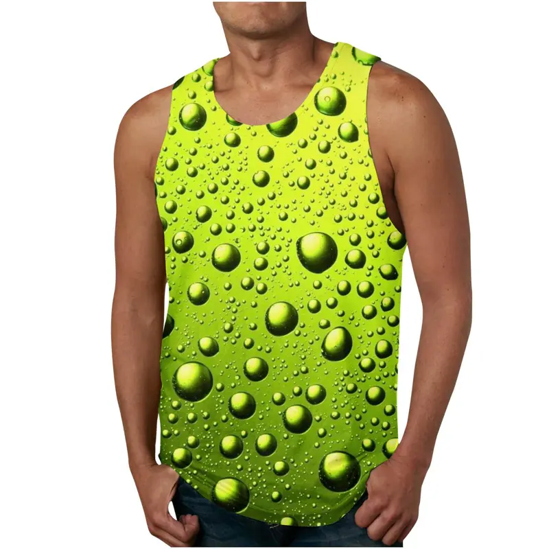 Men's Tank Tops Water Drop 3D Vest Men Summer Fashion Casual Sleeveless Vest Hip Hop Harajuku Streetwear Cool Tops Men Clothing
