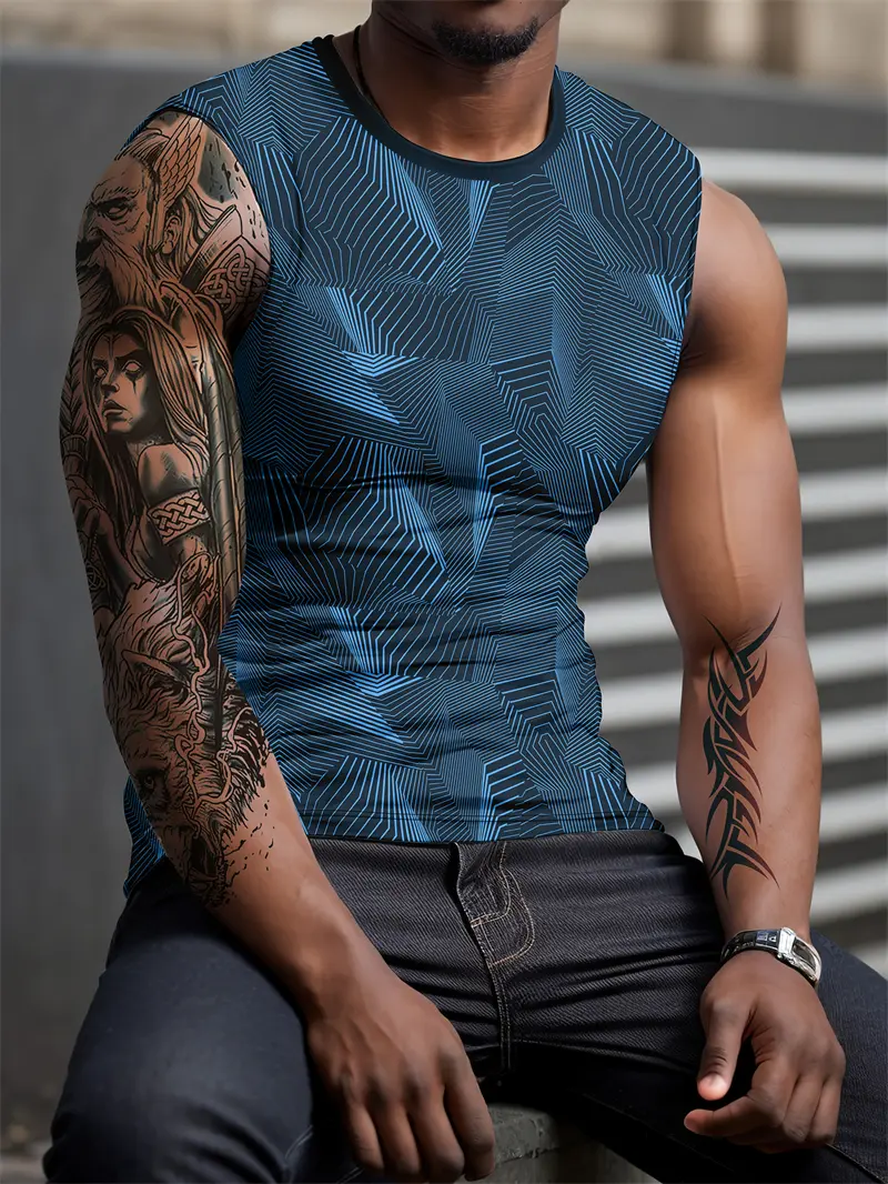 3D Print Outdoor Men Tank Top Street Simple Casual Comfort Gym Clothing Men Summer High Quality Harajuku Sleeveless T-shirt Vest