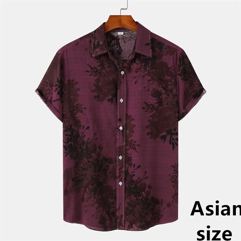 3d Print Retro Geometric Texture Hawaiian Shirt Men Summer Short Sleeves Tops Beach Harajuku Street Button Blouse Unisex Clothes