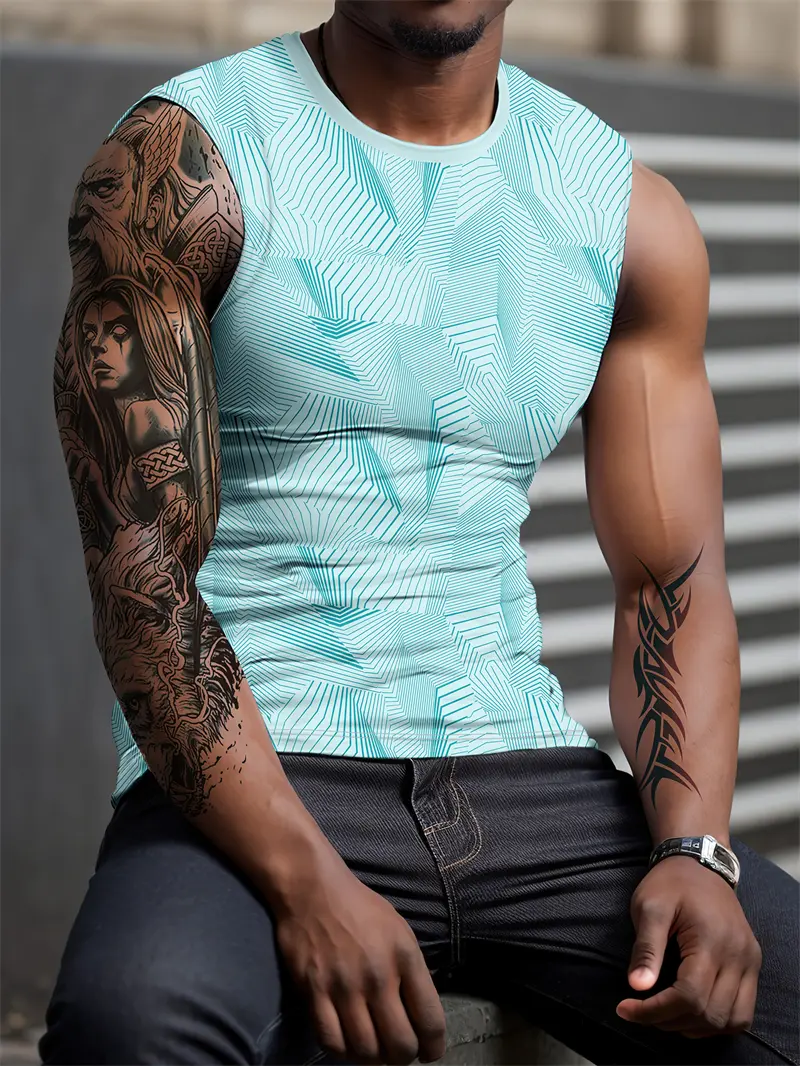 3D Print Outdoor Men Tank Top Street Simple Casual Comfort Gym Clothing Men Summer High Quality Harajuku Sleeveless T-shirt Vest