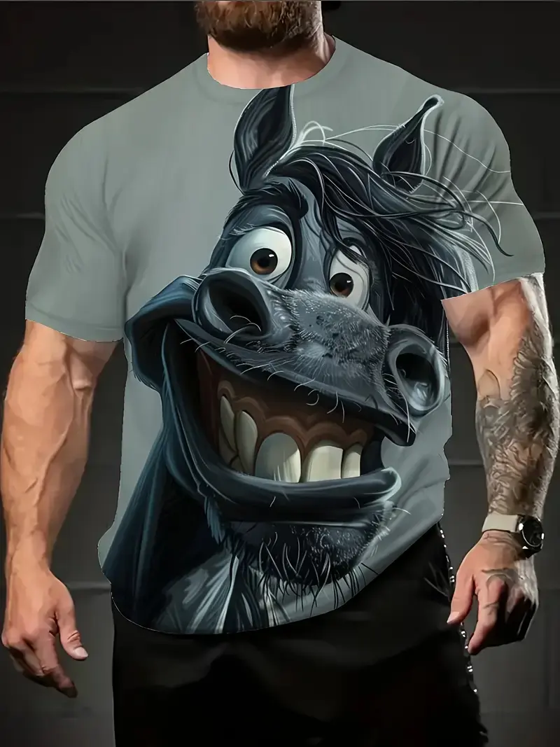 2025 New Donkey Graphic 3D Printed T Shirts Men Women Fashion Casual Novelty T-shirt Kid Street Short Sleeve Funny Kids T Shirt