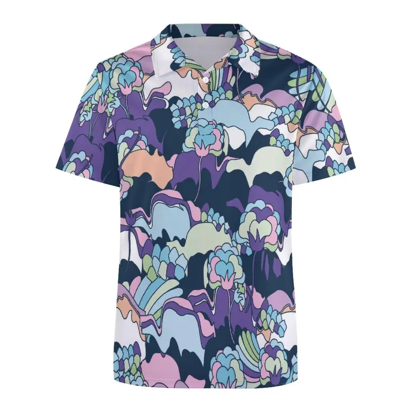 Hawaiian 3D Print Flower Graphic Men's Polo Shirt Summer Casual Beach Holiday Golf POLO Vintage Elegant Female Harajuku Tops