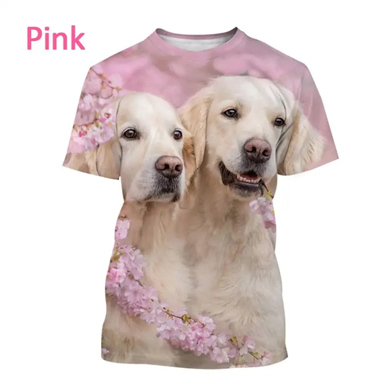 New Fashion Mens Graphic Tshirts Funny Animal Dog 3D Print Round Neck Top Tee Woman Kid Breathable Harajuku Short Sleeve T Shirt