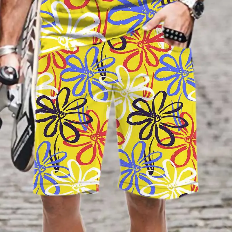 Casual Fashion Mens Shorts Hawaii Vacation Swimsuit For Men Board Shorts 3D Floral Print Short Pants Ropa De Hombre Beach Shorts