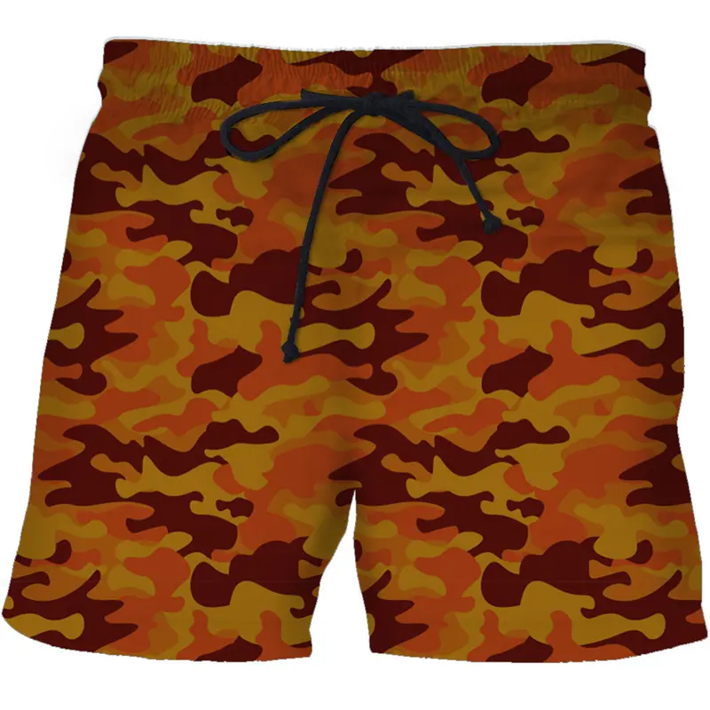 Hot Sale 3d Camouflage Print Men's Beach Shorts Women Kids Surf Board Shorts Casual Personality Swim Trunks Fashion Ice Shorts