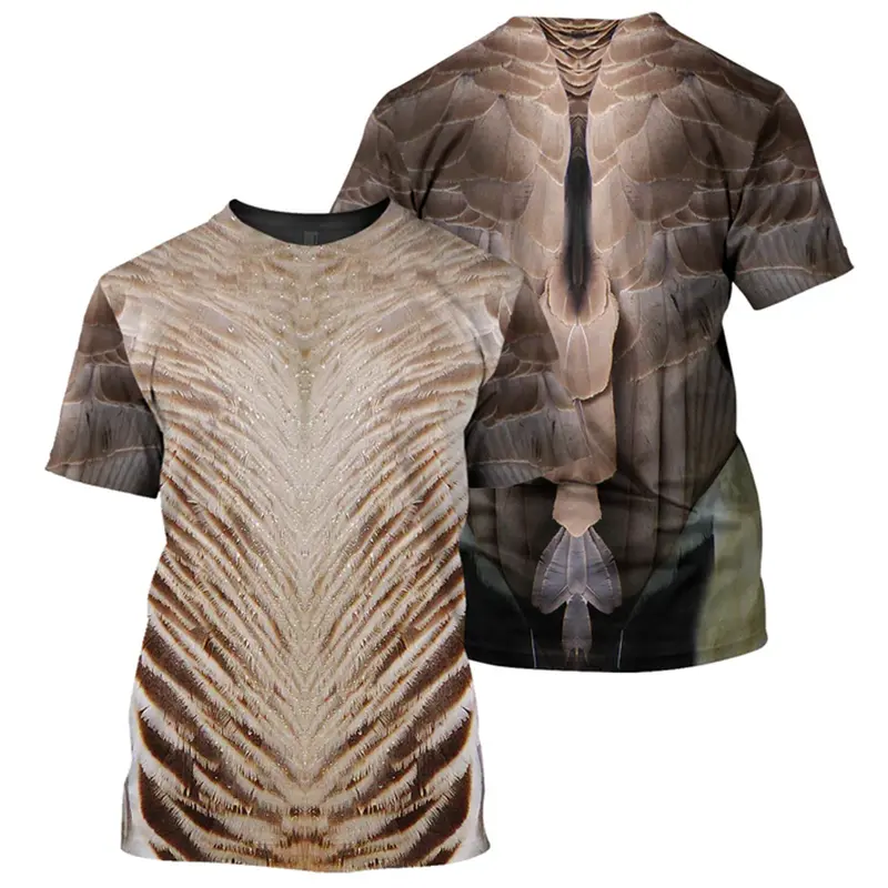 Fashion Man Hunting Wild Duck Animal 3d Print T-shirt Top Round Neck Streetwear Casual Men's T Shirts Harajuku Cosplay Clothing