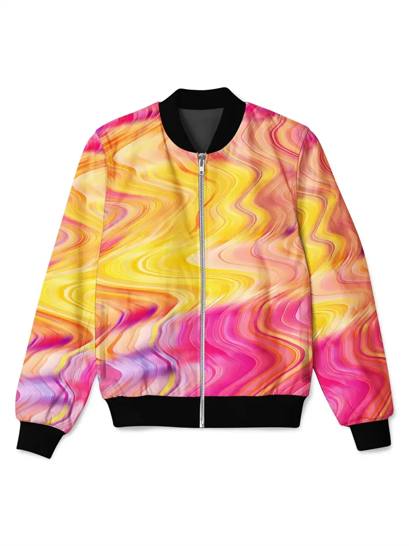 New Fashion Men's 3D Print Jacket Psychedelic Graphic Hip Hop Zip up Jacket for Kids Comfortable Spring Autumn Coat Sportwear