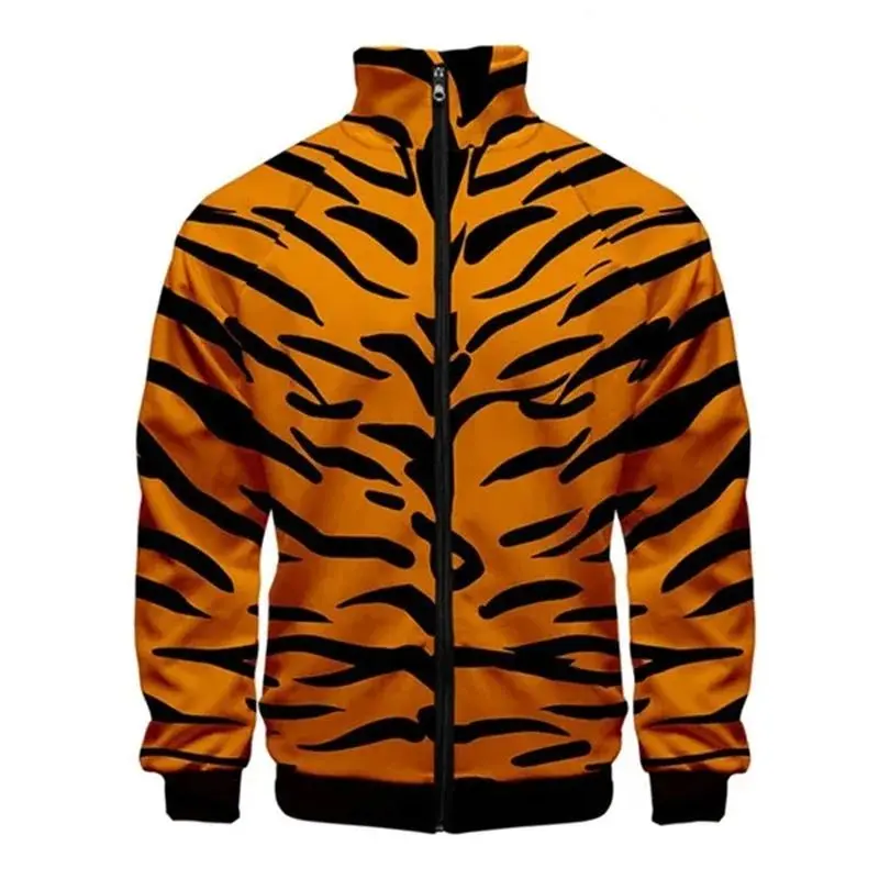3D Print Animal Texture Jacket For Men Women New Style Harajuku Mens Deigner Clothes Casual Leopard Collar Zipper Autumn Coat