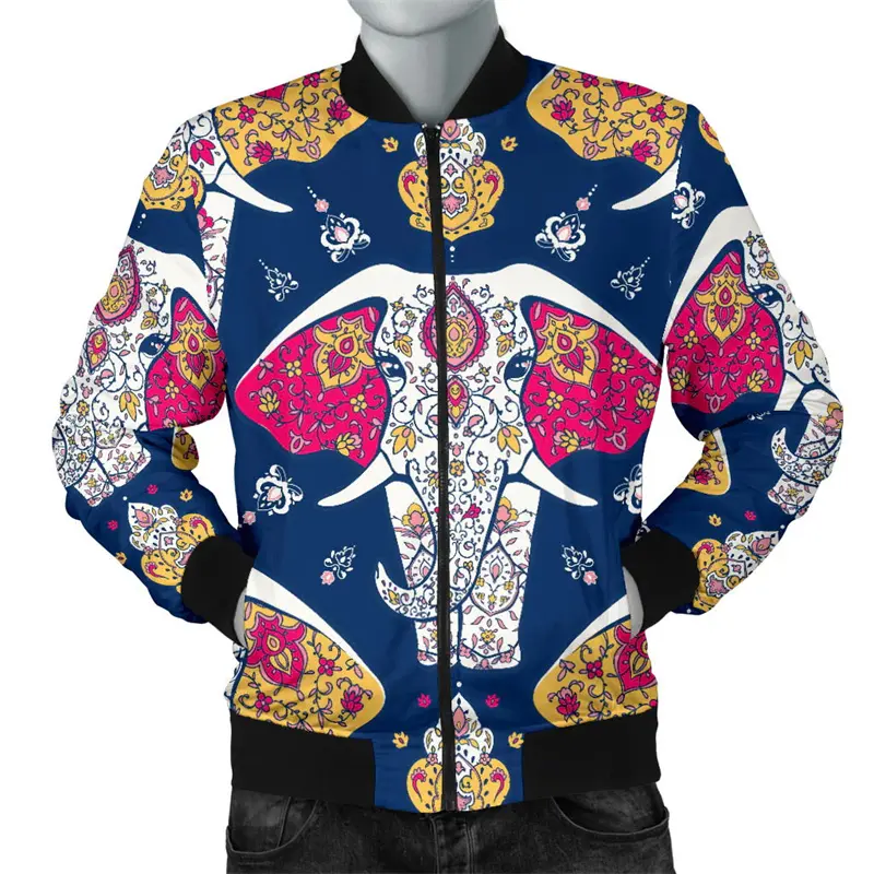 Fashion Animal Print Casual Mens Jacket Cool Hip Pop Graphic Print Hooded Coats Autumn Bomber Oversize Loose Jacket Mens Clothes