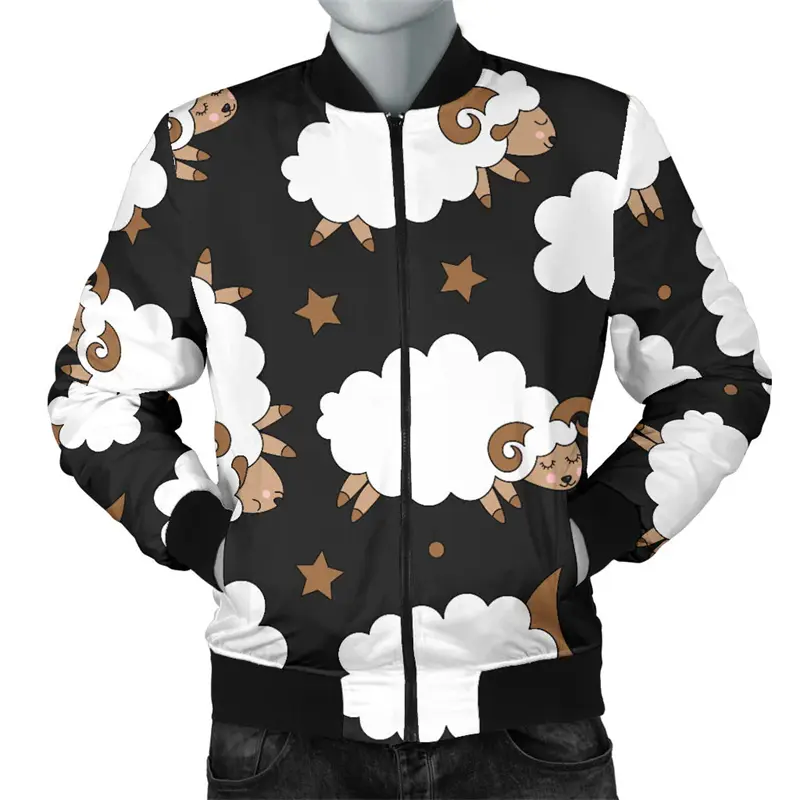 Fashion Animal Print Casual Mens Jacket Cool Hip Pop Graphic Print Hooded Coats Autumn Bomber Oversize Loose Jacket Mens Clothes