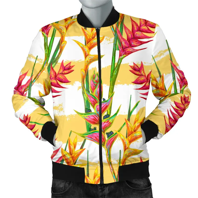 Japanese Mens Jacket 3D  Plants Sakura Graphic Printed Jacket For Men Outdoor Tops Oversized Bomber Zip Up Jackets Women Coat