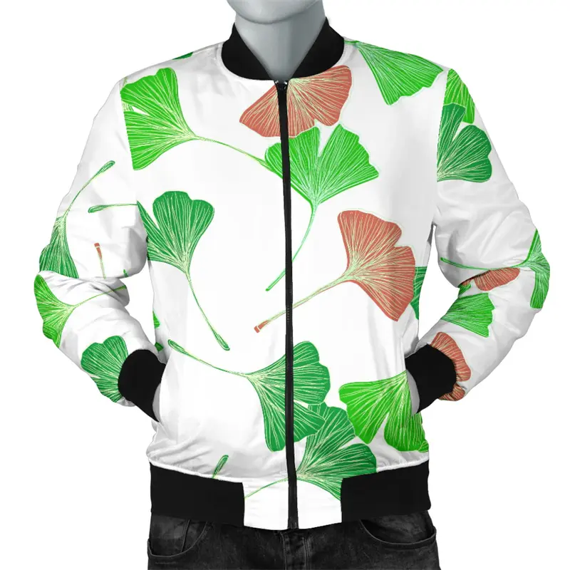 Japanese Mens Jacket 3D  Plants Sakura Graphic Printed Jacket For Men Outdoor Tops Oversized Bomber Zip Up Jackets Women Coat