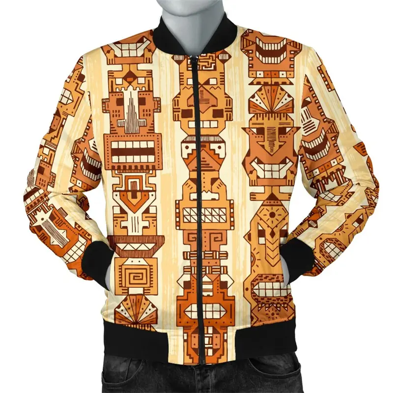 New Dog Tiger Graphic Casual Jackets Men Coats Retro Winter Streetwear Jacket New Design Loose Casual Men Clothing Dropshipping