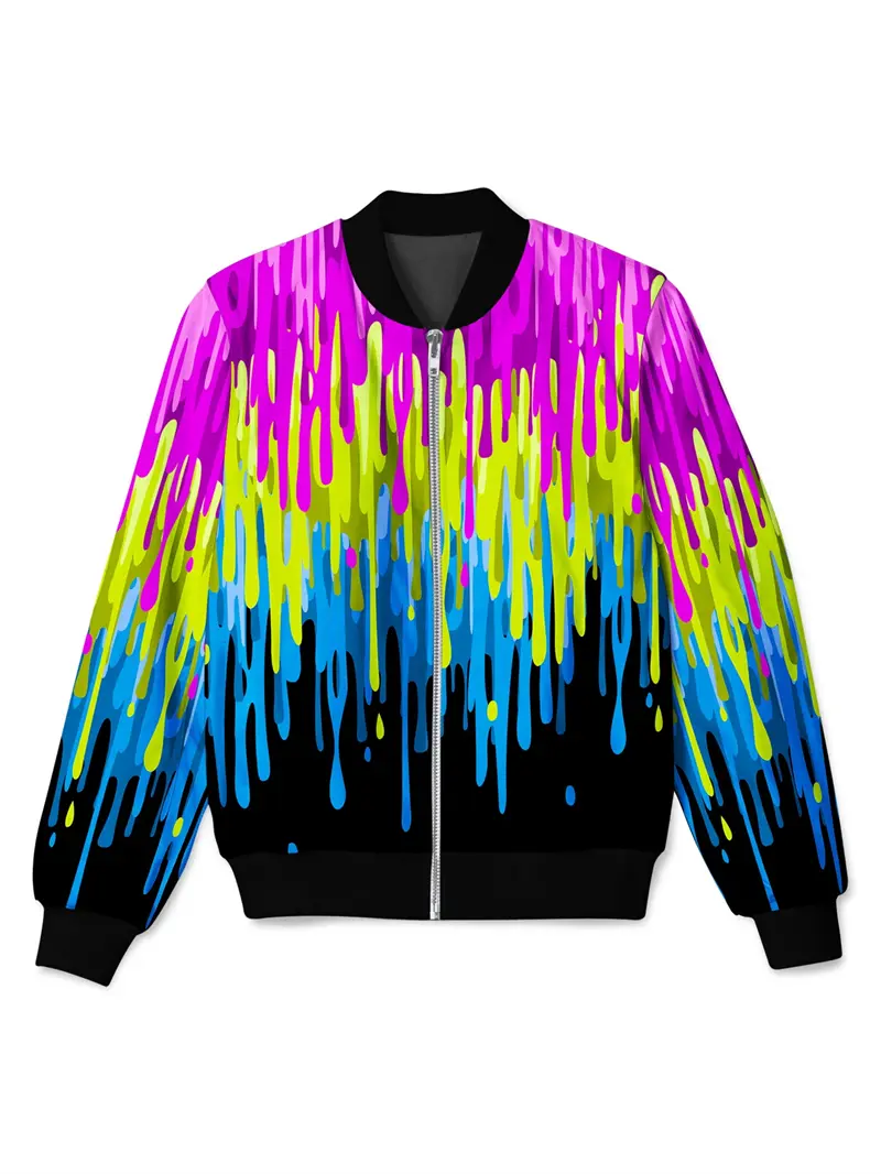 Psychedelic Graphic Jacket for Men Women Popular 3D Print Zipper Jacket Casual Overcoat Loose Coat Outdoor Sportwear Sweatshirt