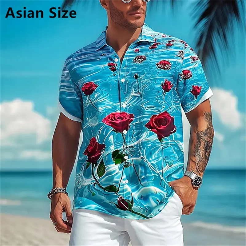 Hawaiian Fashion Men Shirts 3D Print Banana Pattern Leisure Street Walk Beach Holiday Blouse Short Sleeve Button Women Shirt