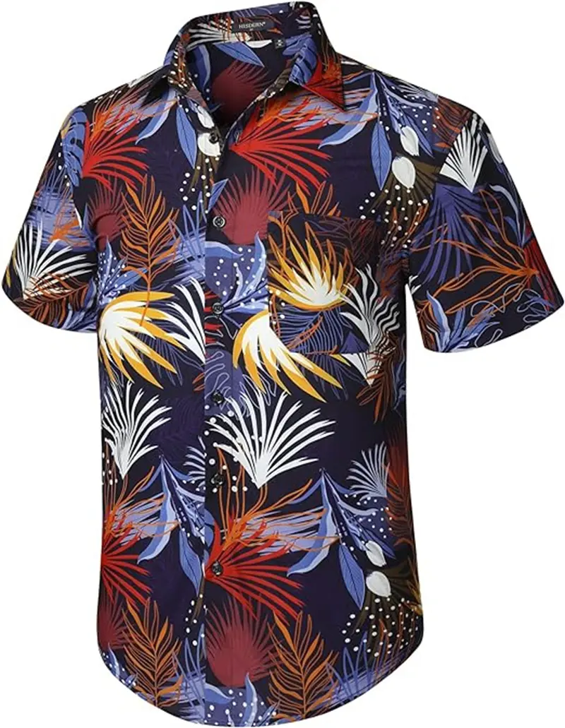 High Quality Blouse Black Palm 3D Print Hawalian Shirts Men Chic Shirt Fashion Harajuku Streetwear Button Lapel Beach Tops