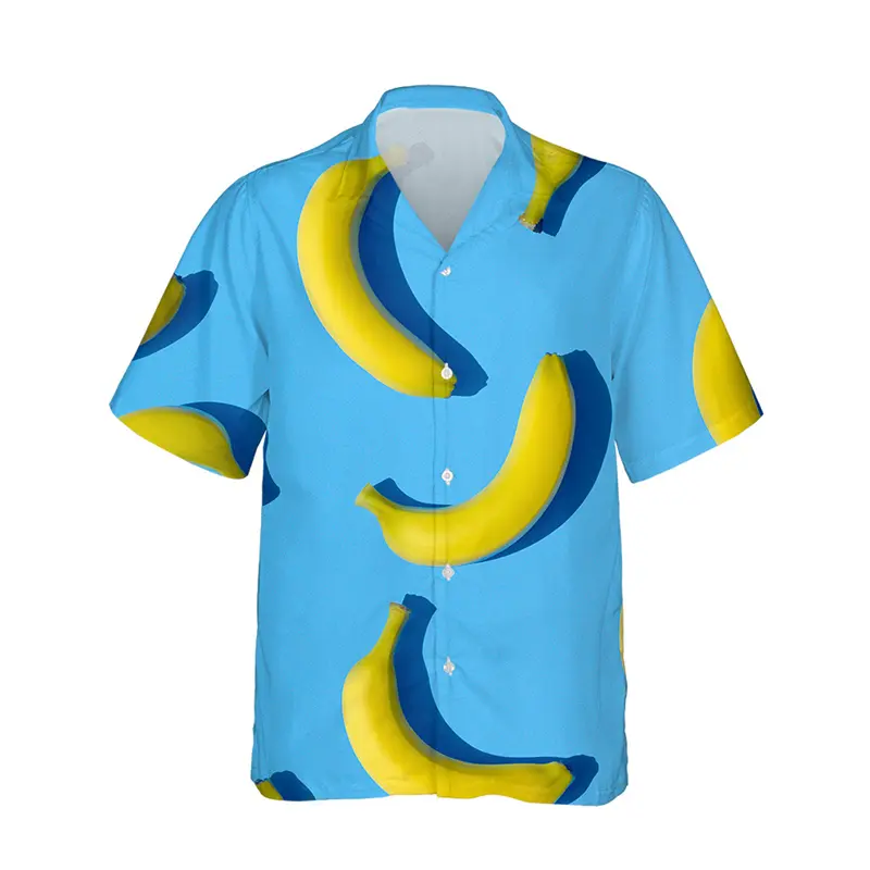 3D Printing Banana Shirts For Men's Summer Top Breathable Fashion Clothing Beach Vacation Short Sleeved Outdoor Casual Wear