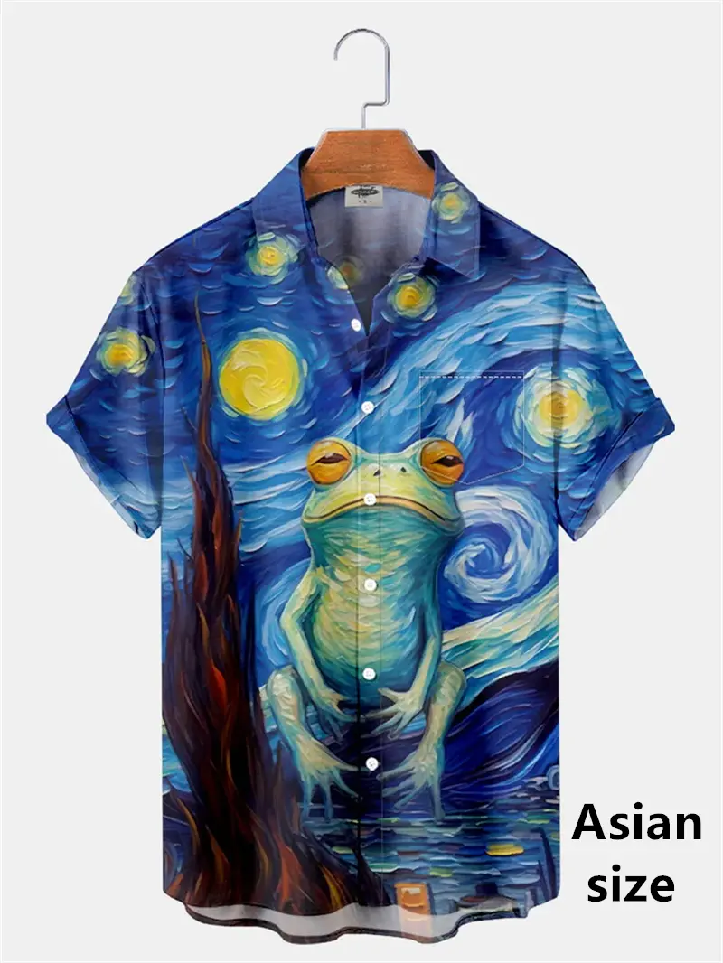 Men Hawaiian Shirts 3d Print Sunflower Art Oil Painting Pattern Short Sleeve Shirt Unisex Retro Abstract Personality Men Clothes