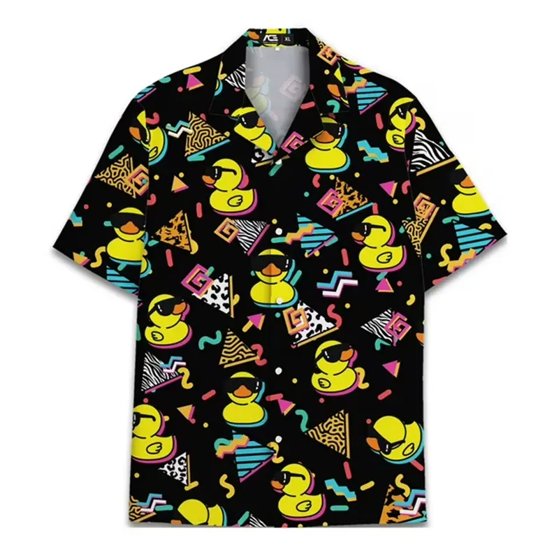 Summer Fashion Men's Short Sleeve Printed Shirt 3D Print Hip Hop Pattern Hawaiian Casual Style For Men Women Vacation Tops