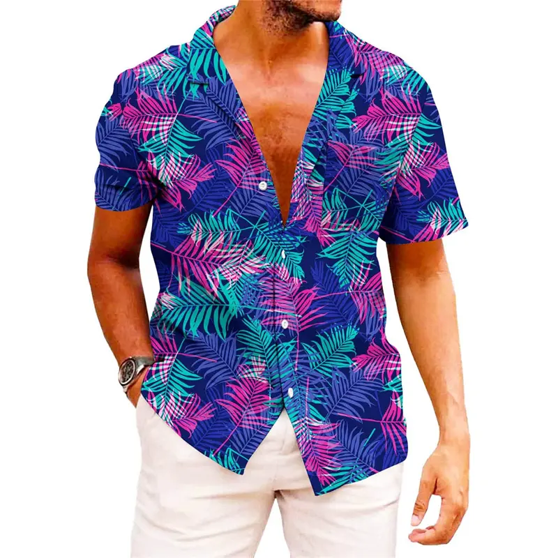 Fashion Men's Cute Cat Print Casual Hawaiian Shirts 3D Printing Short Sleeve Shirt Fashion Beach Top For Men Harajuku Daily Wear