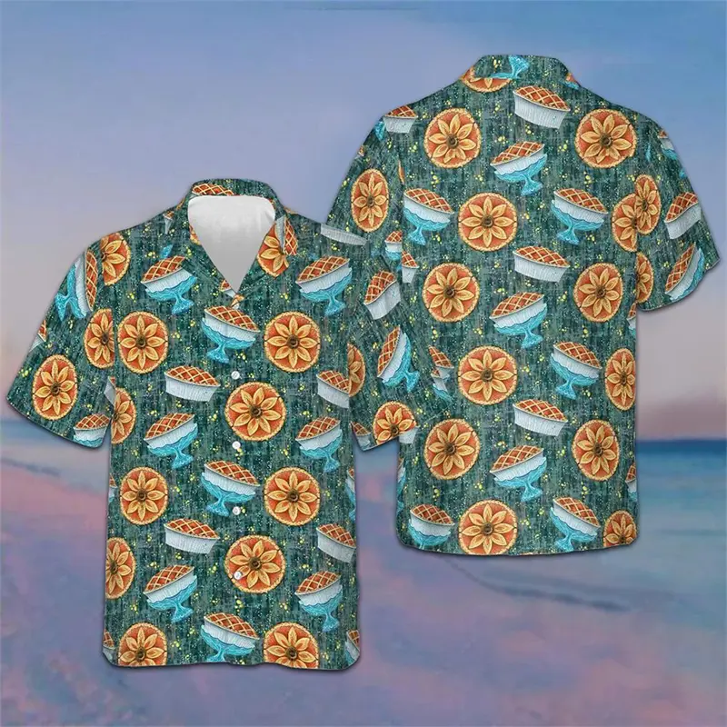 Vintage Pumpkin 3D Graphic Shirts Men Hawaii Shirt Women Party Pretty Tops Mens High Fashion Clothing Thanksgiving Perfect Gift