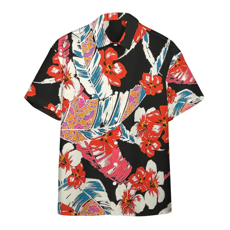 Fashion Flamingo Hawaiian Shirt For Men Women 3D Print Animal Pattern Blouse Summer Vacation Street Short Sleeve Button Shirts