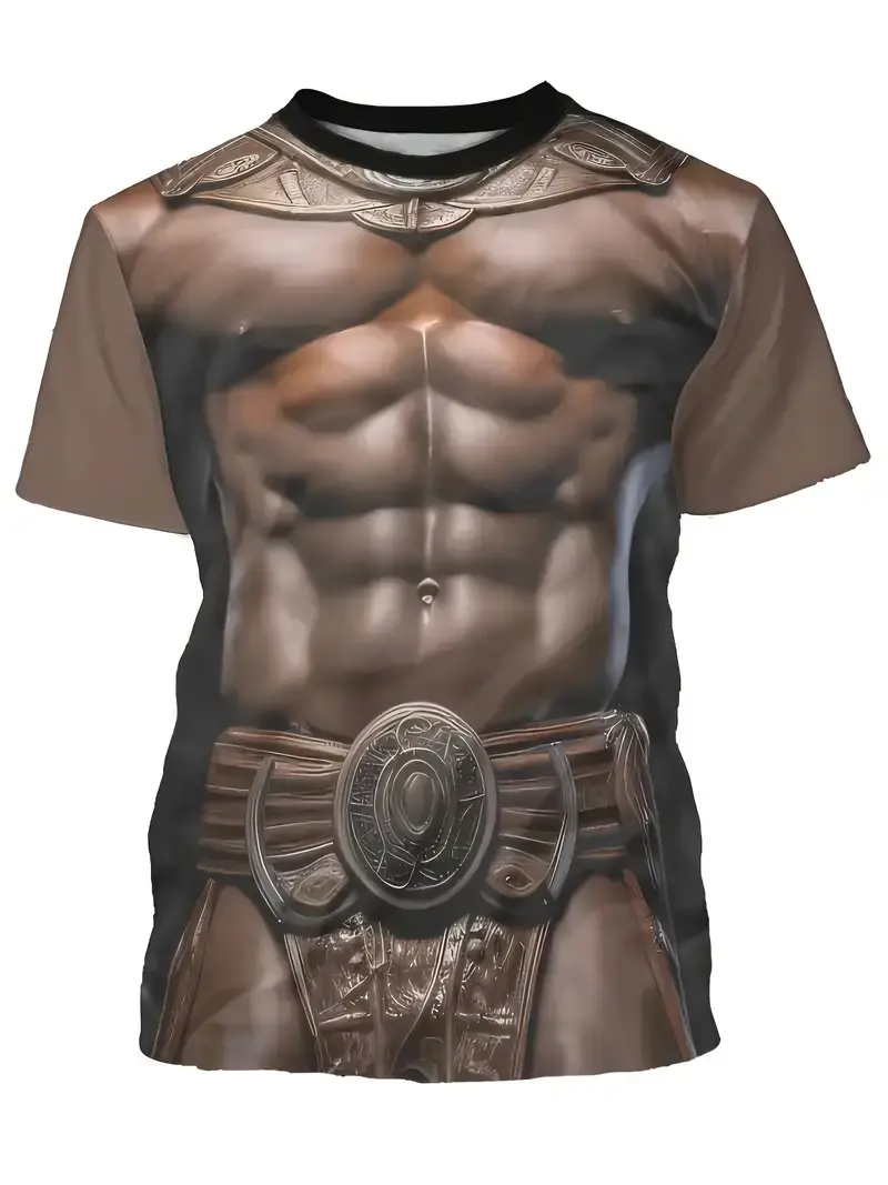3D Printed Funny Fake Muscle T-Shirt Men Casual Fashion Casual Sports T Shirt Women Men Streetwear Muscle Clothes Summer Tops