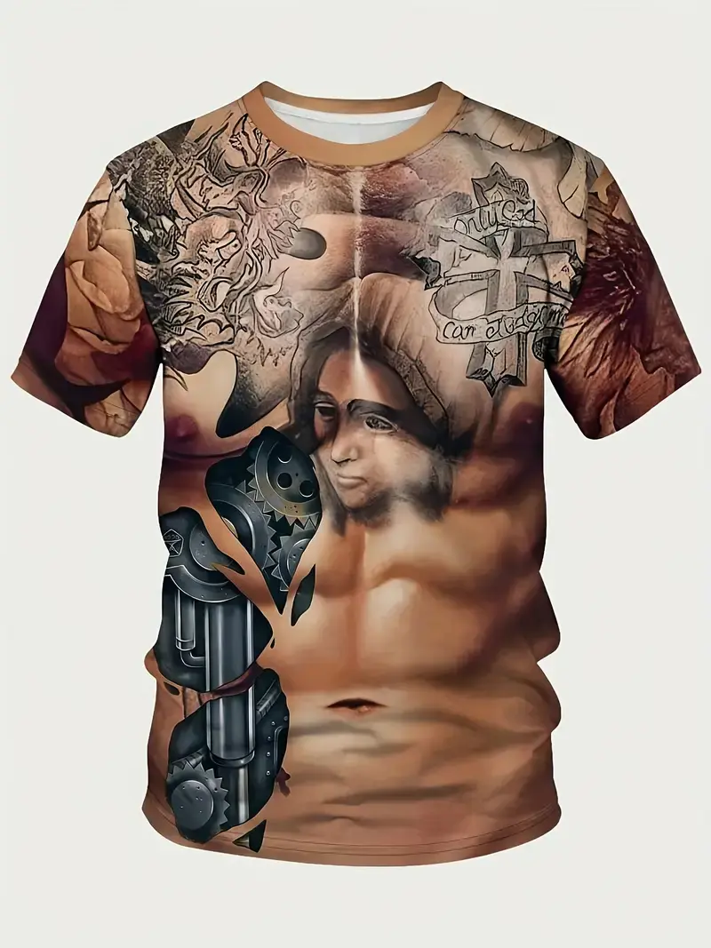 3D Printed Funny Fake Muscle T-Shirt Men Casual Fashion Casual Sports T Shirt Women Men Streetwear Muscle Clothes Summer Tops