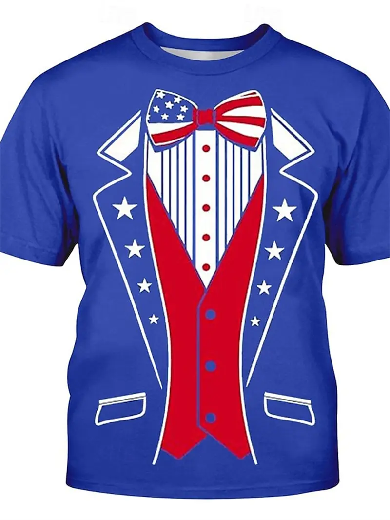 Funny Fake Suit Tuxedo Tie Graphic T-Shirts Men Women 3D Print Fashion Short Sleeve T Shirt Harajuku Y2k Tees Unisex Clothing