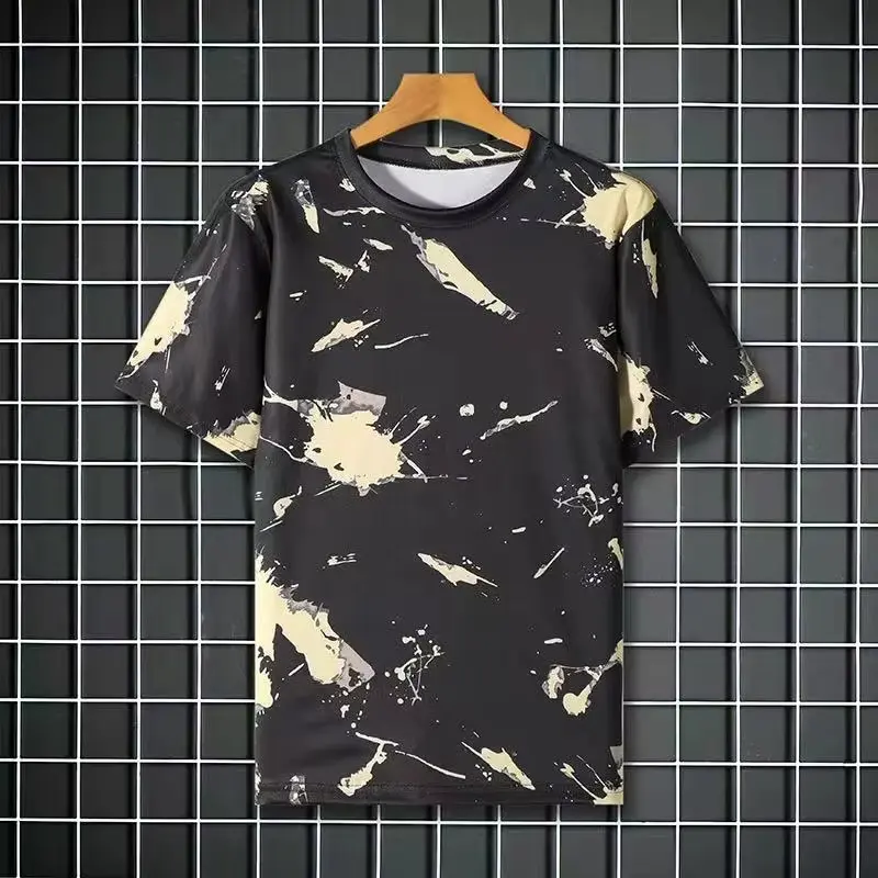 3D Print Hawaiian T Shirt Plant Flower Men Casual Round Neck Short Sleeve T-Shirts Oversized Tees Harajuku Y2K Tops Men Clothes