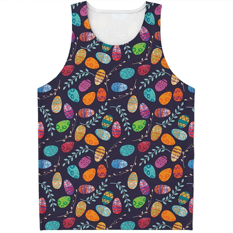 Hot Sale Gym 3D Printed Vest Fashion Summer Men Tank Tops Sleeveless Shirts Summer Harajuku Personality Vest Men's Clothing