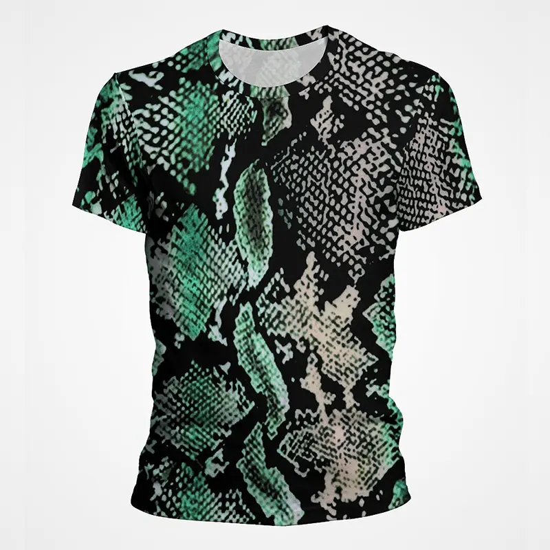 Summer 3D T-shirt Snake Skin Textures T Shirt Men Women Horror Snake Pattern Print tshirt Goth Fashion Streetwear Tee Clothes
