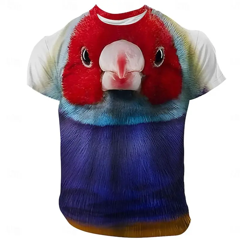 Funny Animal Face Gorilla Graphic 3D Printed T-shirt Men's And Women's Bear Lion Summer Casual Short Sleeved Animal Shirt Top