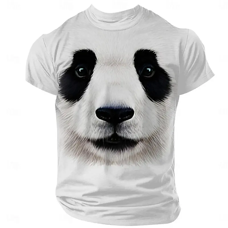 Funny Animal Face Gorilla Graphic 3D Printed T-shirt Men's And Women's Bear Lion Summer Casual Short Sleeved Animal Shirt Top