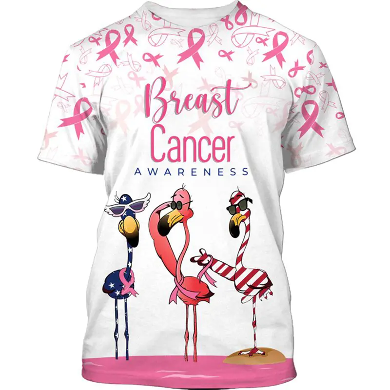 New Fashion Flamingo 3D T-shirt Men's Summer Clothes Street Vintage Blood T Shirt Women Animal Print Casual Short Sleeve Tee Top