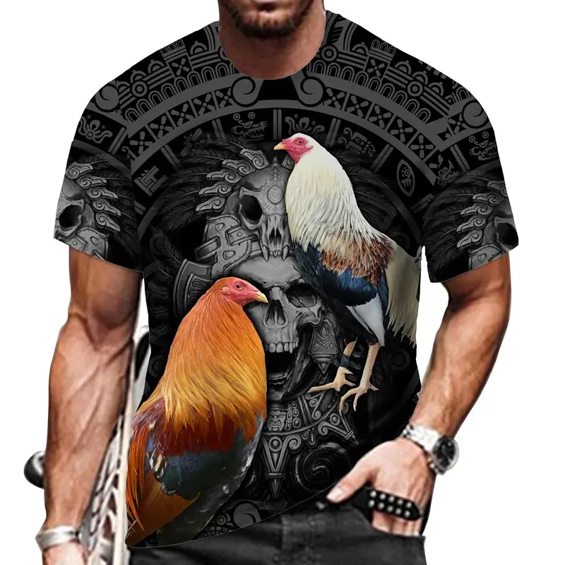 3D Printed Cock Oversized T Shirt Y2k Clothes Men Animal Print Tops Male Women Kids Casual Funny Rooster Steet Hip Hop Tee Shirt