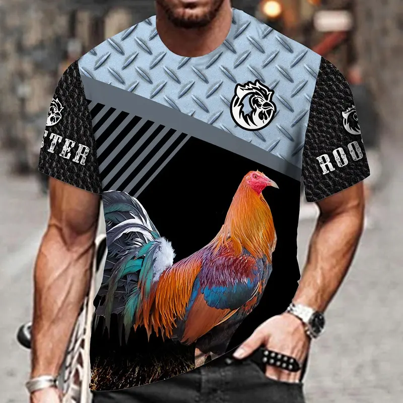 3D Printed Cock Oversized T Shirt Y2k Clothes Men Animal Print Tops Male Women Kids Casual Funny Rooster Steet Hip Hop Tee Shirt
