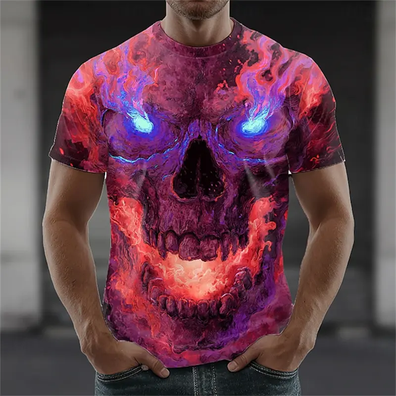 3D Harajuku Print Summer Fashion Popular Casual Men Women Street Hip-Hop Crewneck Short Sleeve T-shirt Oversized Loose Top New