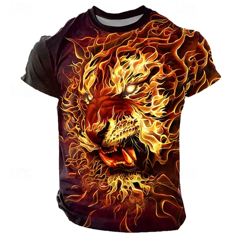 3D Harajuku Print Summer Fashion Popular Casual Men Women Street Hip-Hop Crewneck Short Sleeve T-shirt Oversized Loose Top New