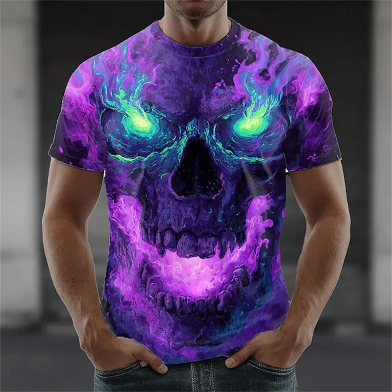 3D Harajuku Print Summer Fashion Popular Casual Men Women Street Hip-Hop Crewneck Short Sleeve T-shirt Oversized Loose Top New