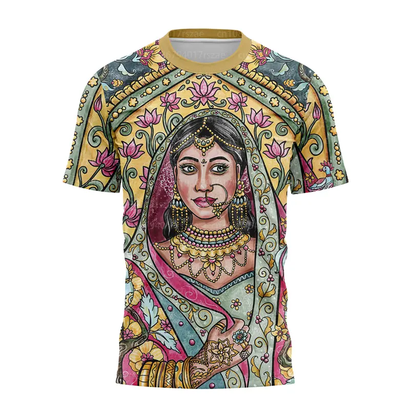 Summer Retro Ancient Mystical India Shiva 3D Graphic T Shirts For Men Women Casual Print Oversized O-neck Short Sleeve Tops Tee
