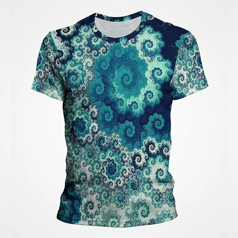Coloful Pattern Printed T-shirts Men Women Summer Hip Hop Harajuku Style Oversized Tshirts Kid Round Neck Short Sleeve Tee Tops