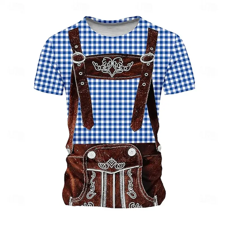 Oktoberfest Beer Bavarian 3D Print T-shirt For Men Women Graphic T-shirt Cosplay  Unisex Casual Short Sleeve Tees Funny Wear
