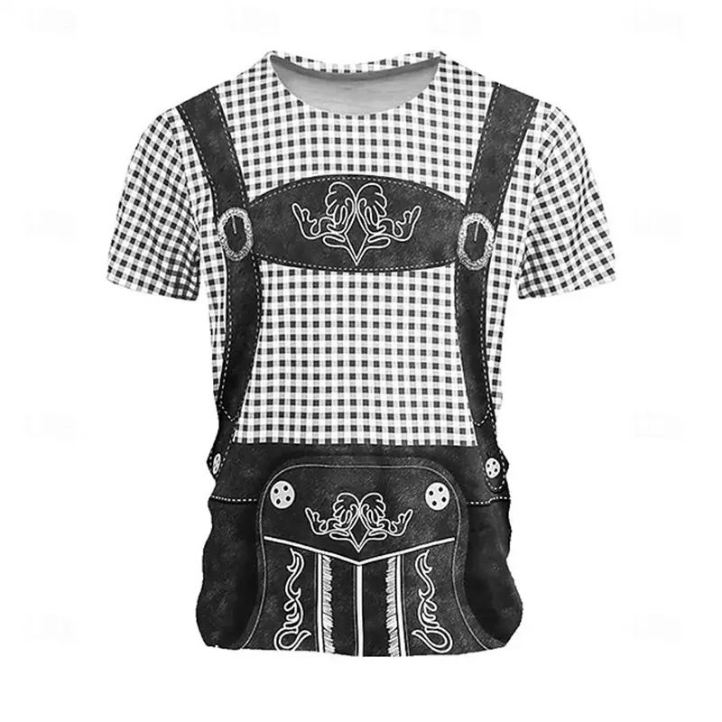 Oktoberfest Beer Bavarian 3D Print T-shirt For Men Women Graphic T-shirt Cosplay  Unisex Casual Short Sleeve Tees Funny Wear
