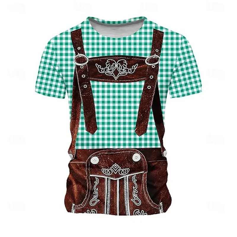 Oktoberfest Beer Bavarian 3D Print T-shirt For Men Women Graphic T-shirt Cosplay  Unisex Casual Short Sleeve Tees Funny Wear