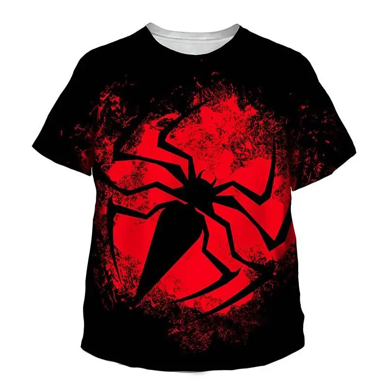 Fashion Spider Insect Graphic T-shirts Male 3D Print Men Women Short Sleeve O-Neck T Shirt Oversized Y2k Street Men's Clothing