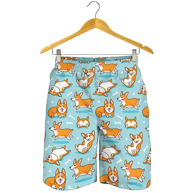 Mini Cute Animal 3D Print Beach Shorts Men Womens Summer Hawaii Surf Board Shorts Kids Casual Bear Panda Graphic Swim Trunks