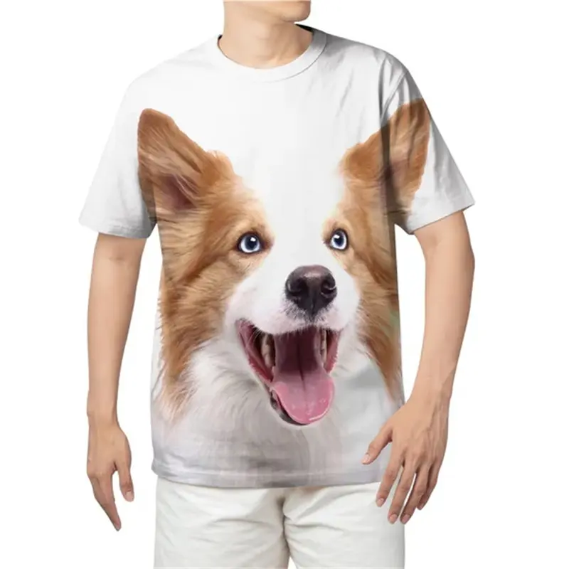 New Fashion Pomeranian Pet Dog T Shirts Men Women 3D Printing Cute Dog T-shirt Casual  Short Shirts Hot Sale Children Clothing